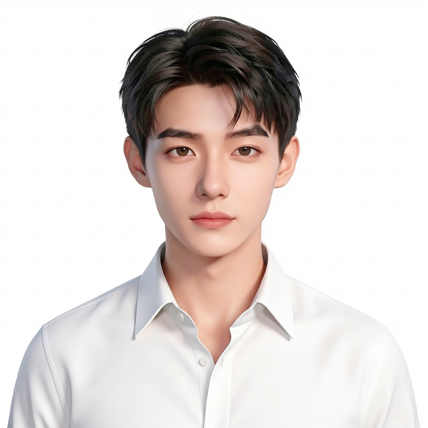 男性真人形象 3D 美型图