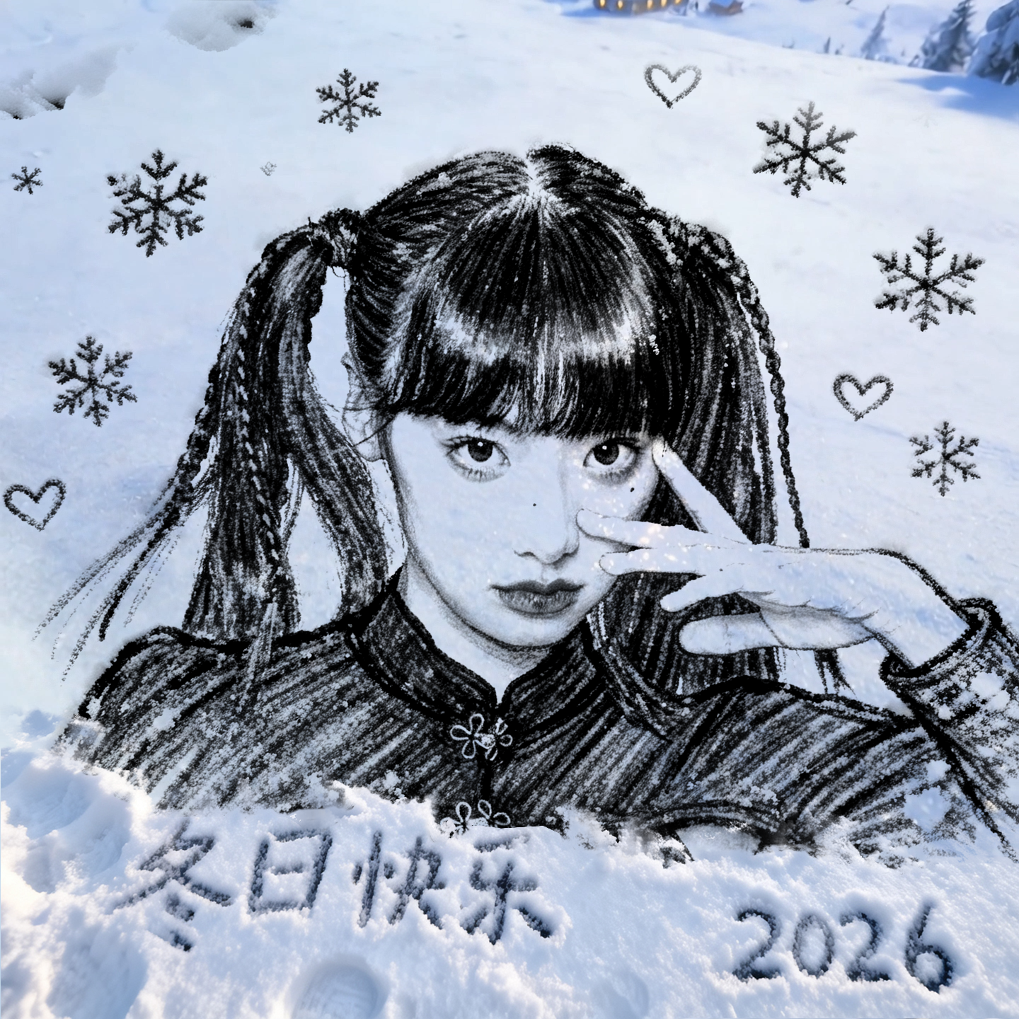 雪地人像礼物生成图 03