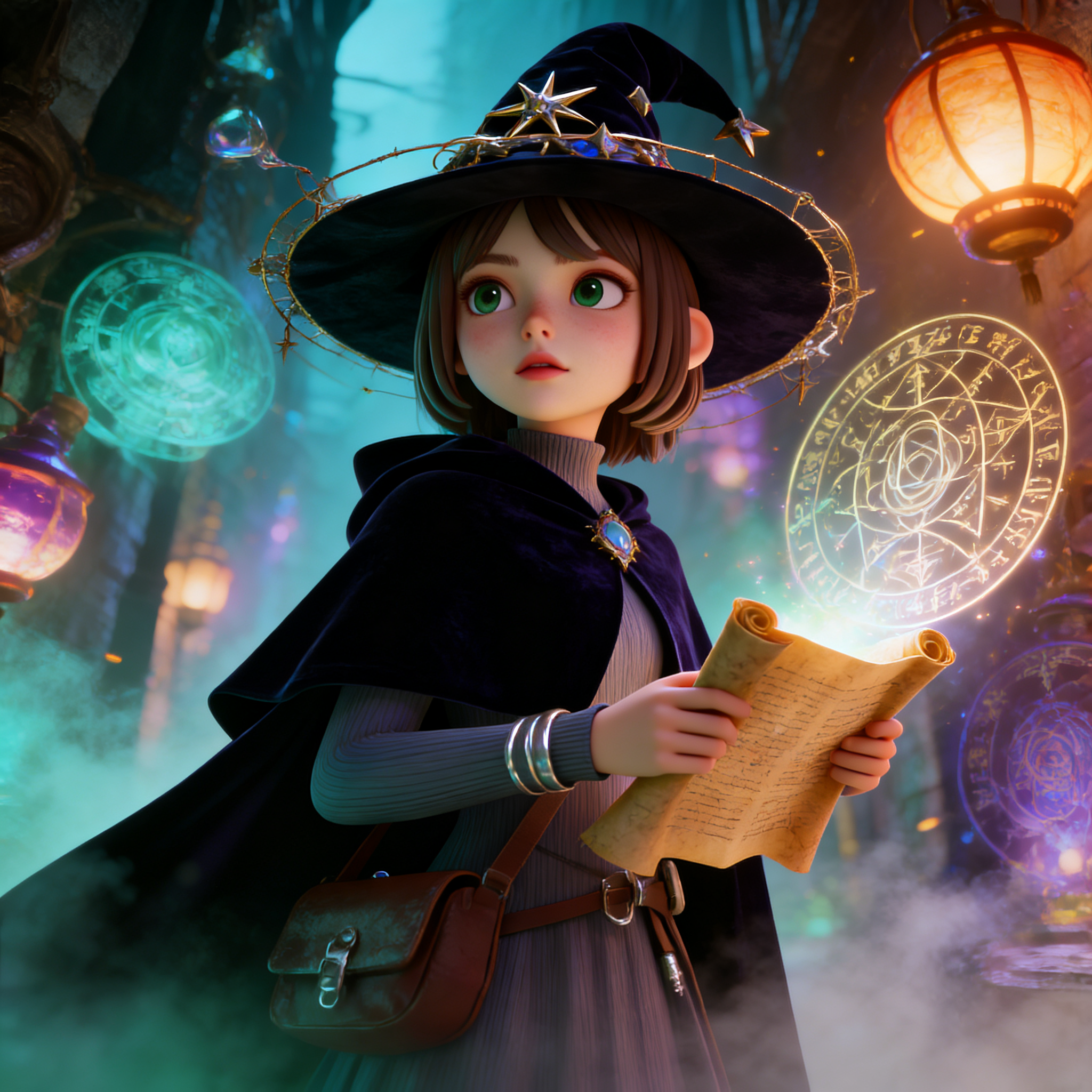 W- LoRA 魔法小巷角色图像